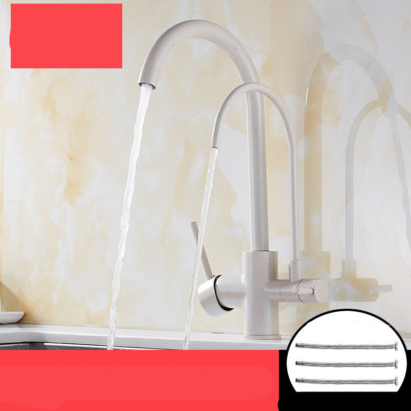 Kitchen Sink Three-in-one Faucet Hot And Cold Pull Type
