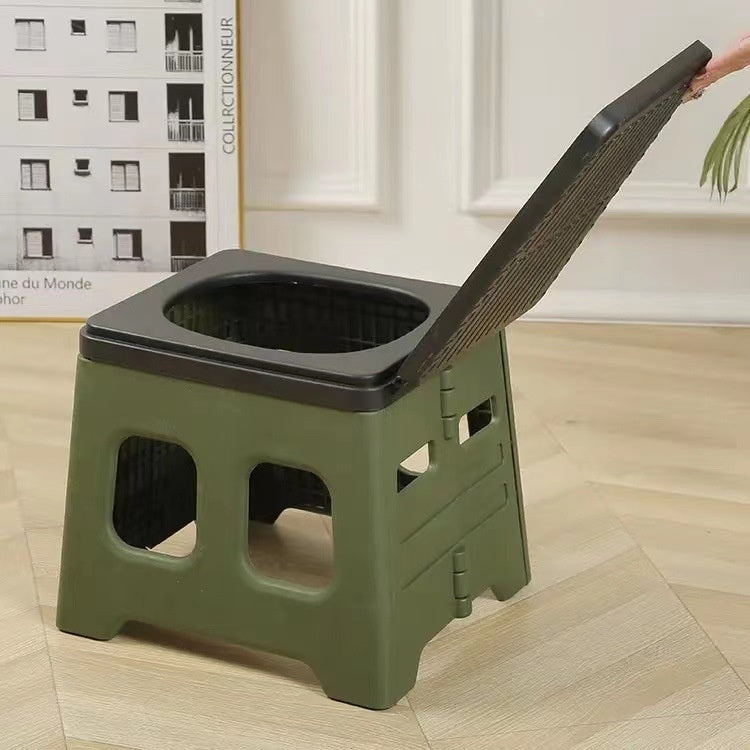 Portable Foldable Toilet With Lid For Odor Removal