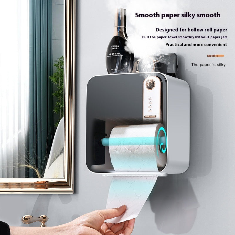 Smart Aromatherapy Tissue Box Bathroom Toilet Paper Storage Rack Punch-free Waterproof