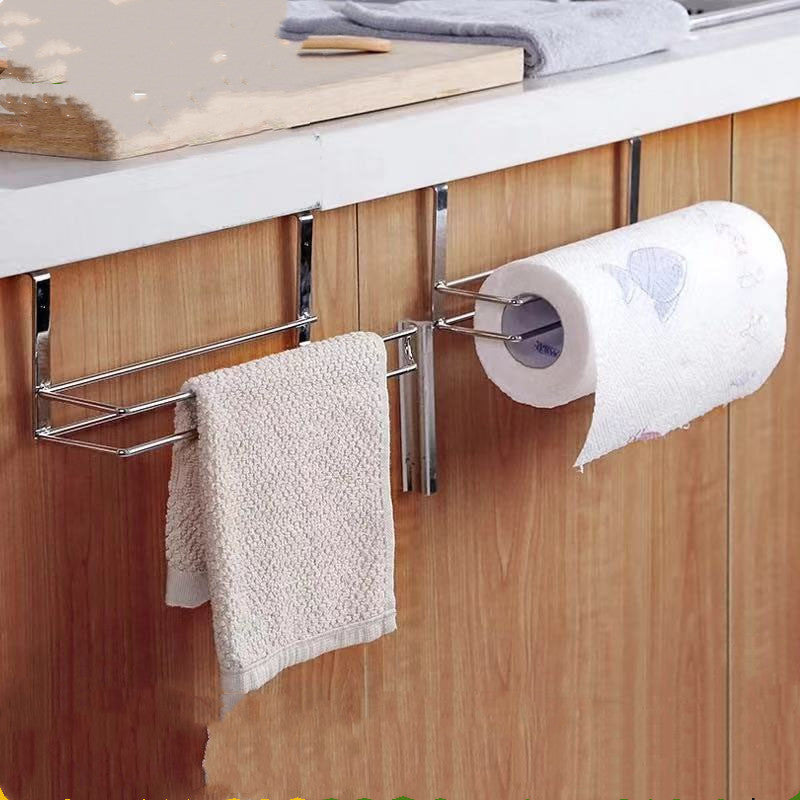 Xun Household Kitchen Metal Towel Rack Roll Multipurpose Paper Storage Rack Toilet Paper Roll
