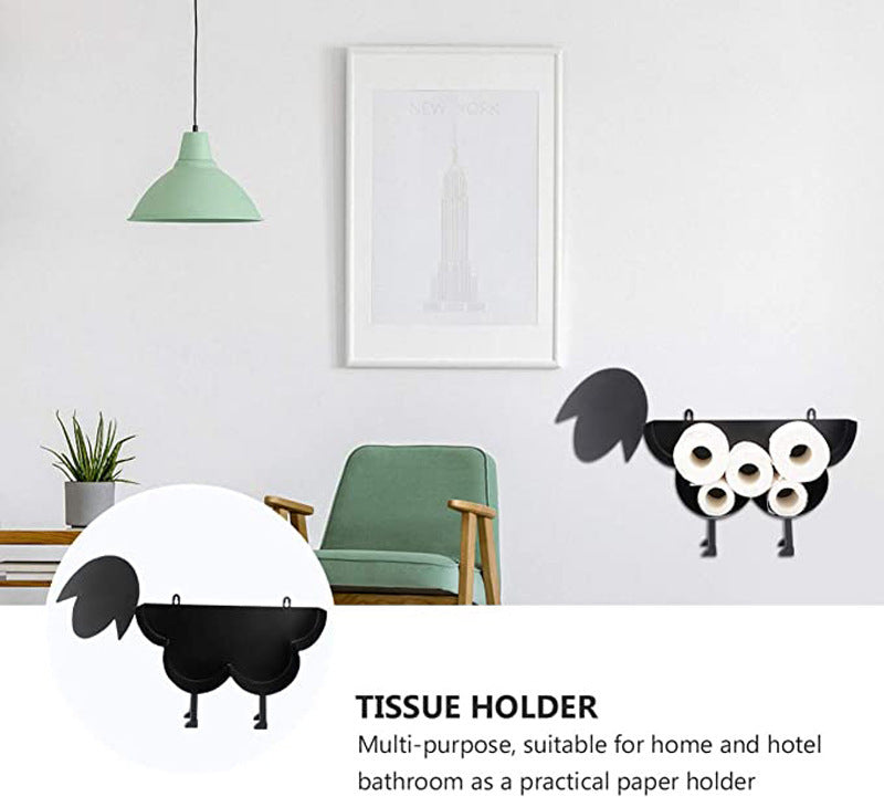 Sheep Toilet Paper Holder Wrought Iron Paper Towel Holder Sheep Toilet Paper Holder