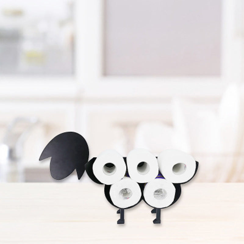 Sheep Toilet Paper Holder Wrought Iron Paper Towel Holder Sheep Toilet Paper Holder