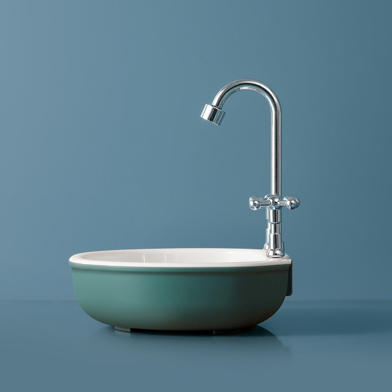 Creative Faucet Sink Soap Box Bathroom Non-Perforated Viscose Drain Double-Layer Soap Box