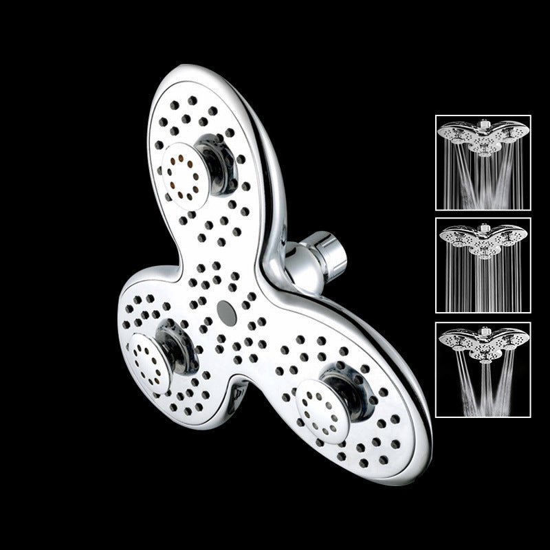 Multifunctional Pressurized Shower Top Shower Hotel Bathroom Rain Shower Nozzle Three-Block Large Shower Plastic Nozzle