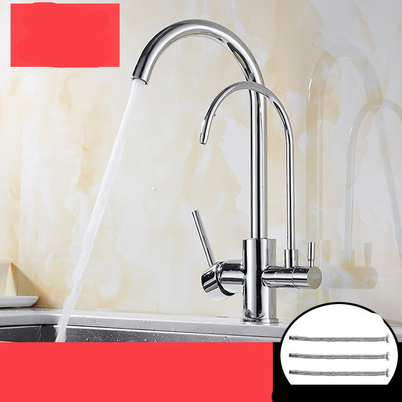 Kitchen Sink Three-in-one Faucet Hot And Cold Pull Type