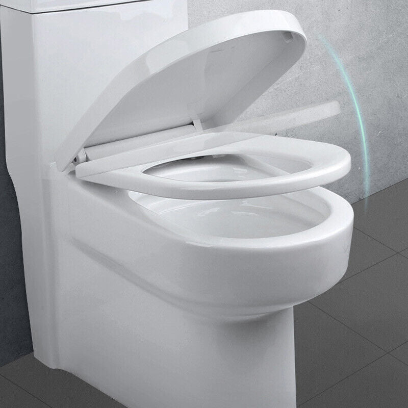 NEW LUXURY BATHROOM SLOW SOFT CLOSE D-SHAPE TOILET SEAT SEATS WC HEAVY DUTY