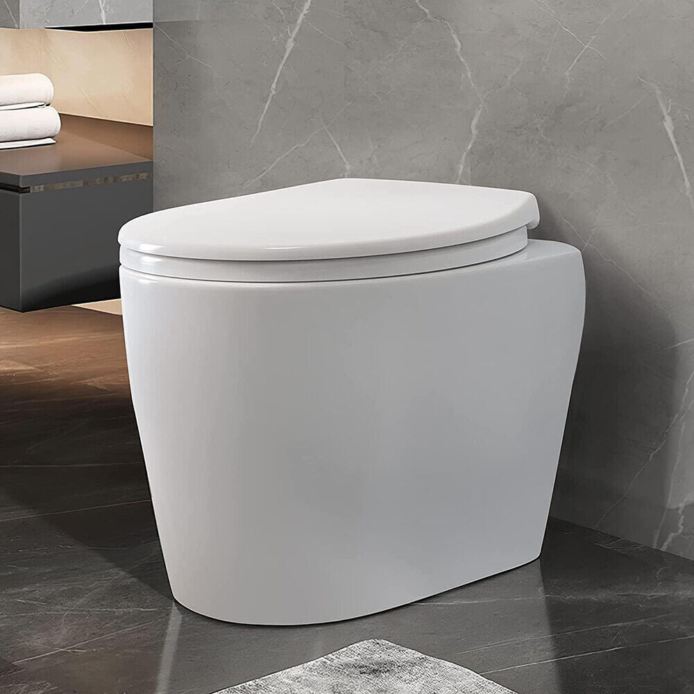 NEW LUXURY BATHROOM SLOW SOFT CLOSE D-SHAPE TOILET SEAT SEATS WC HEAVY DUTY
