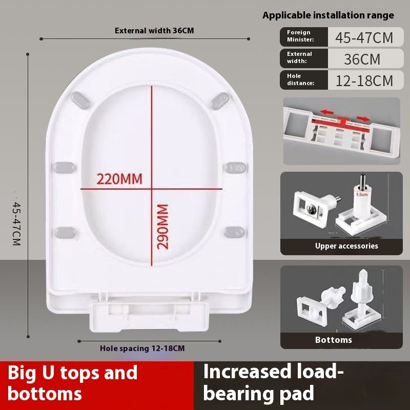 Toilet Lid Home Versatile U-shaped Thickened