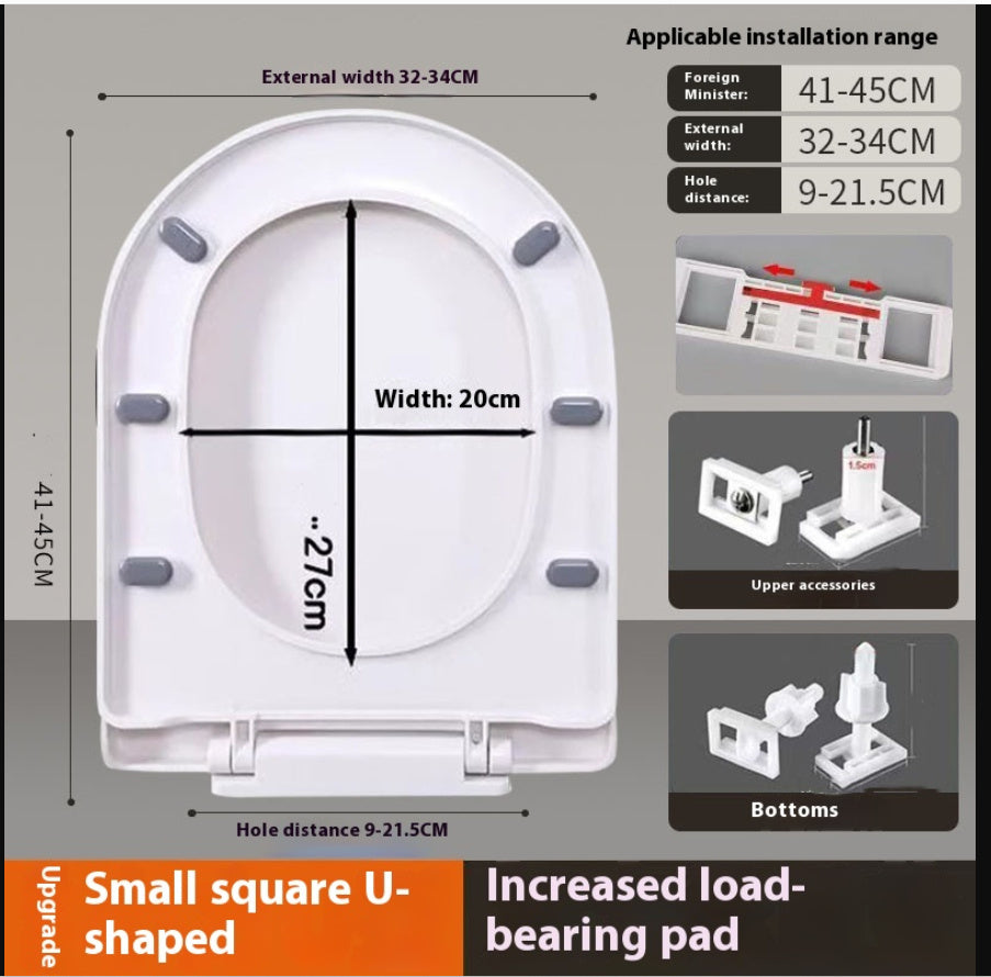 Toilet Lid Home Versatile U-shaped Thickened
