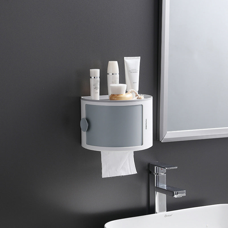 Plastic toilet paper box