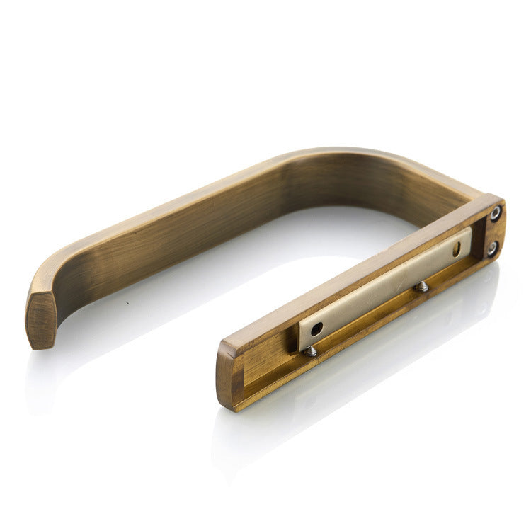 Antique brass toilet paper holder