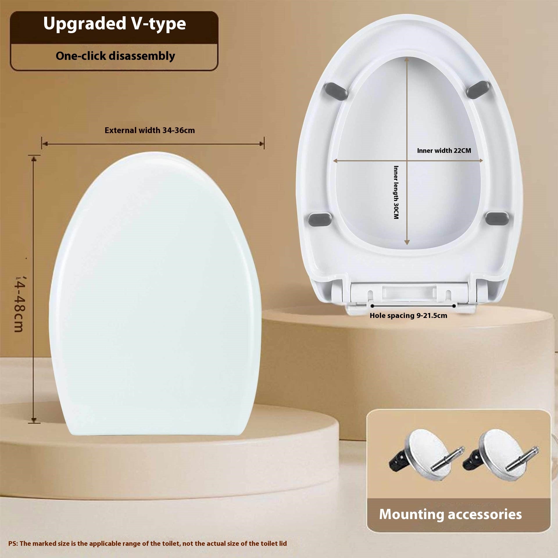 Toilet Lid Home Versatile U-shaped Thickened