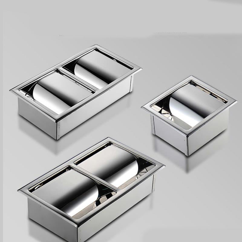 Stainless steel toilet paper holder