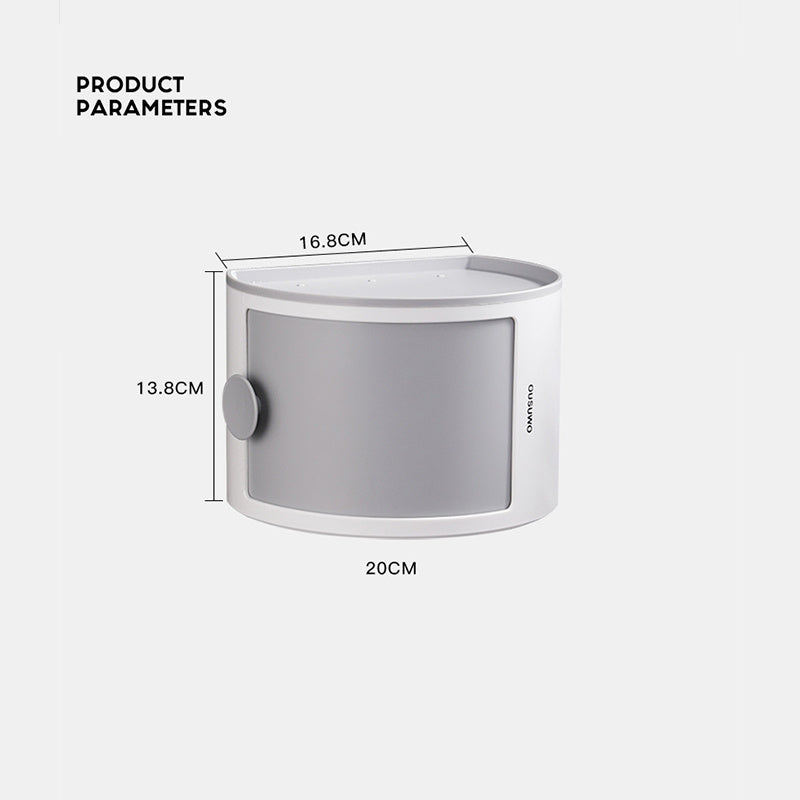 Plastic toilet paper box