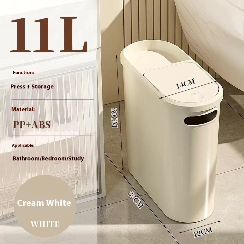 Toilet Gap Pressing Trash Can Household With Lid Toilet Storage Capacity Wastebasket Mo Free Shipping
