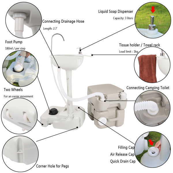 Upgraded Toilet With Matching White Lid Ring Sewage Tank