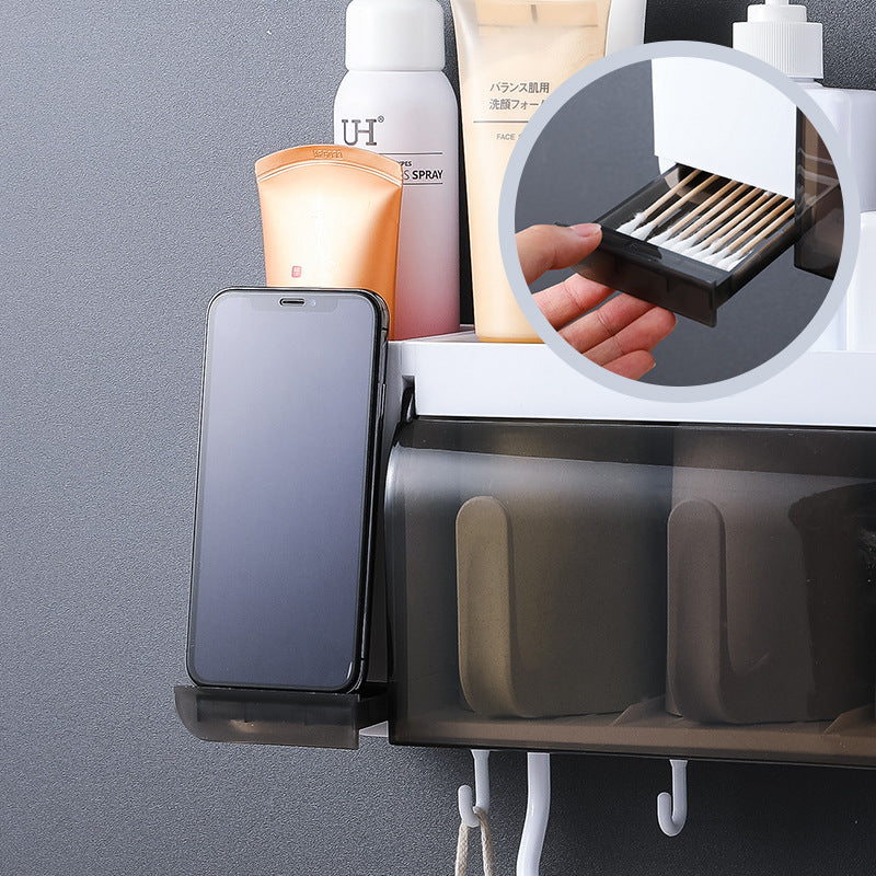 Toothbrush holder for toilet storage