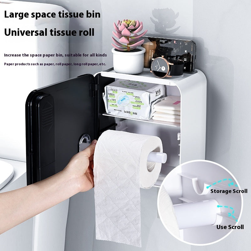 Smart Aromatherapy Tissue Box Bathroom Toilet Paper Storage Rack Punch-free Waterproof