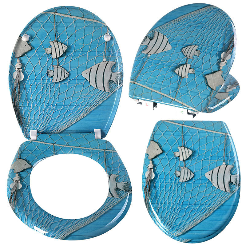 Household Printed Color Thickened Toilet Lid