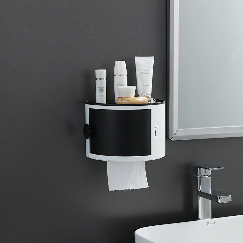 Plastic toilet paper box