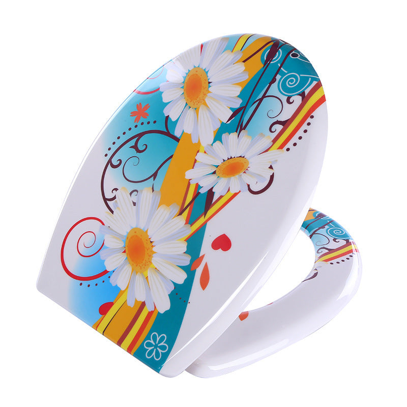 Household Printed Color Thickened Toilet Lid