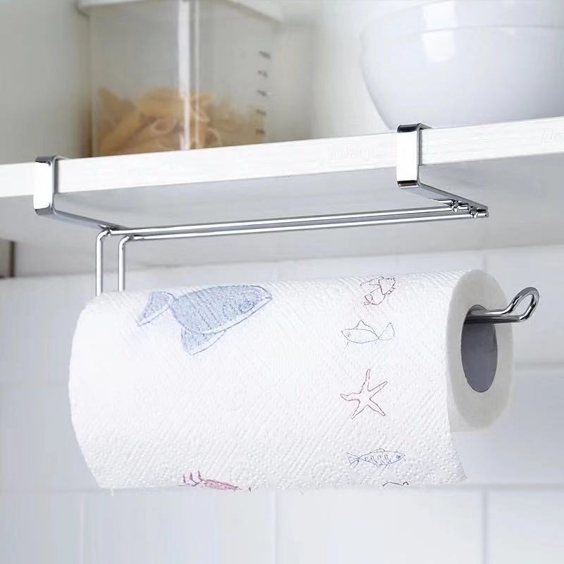 Xun Household Kitchen Metal Towel Rack Roll Multipurpose Paper Storage Rack Toilet Paper Roll