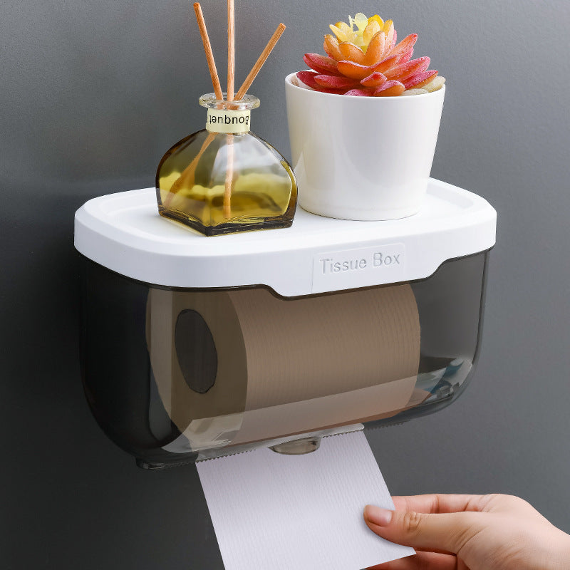 Toilet Tissue Waterproof Punch-free Toilet Paper Box