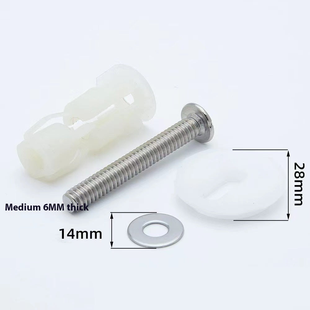 Nylon Expansion Screw Toilet Seat Cover Bolt Accessories