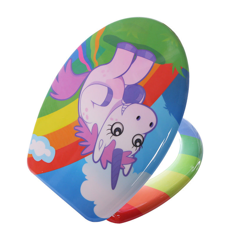 Household Printed Color Thickened Toilet Lid