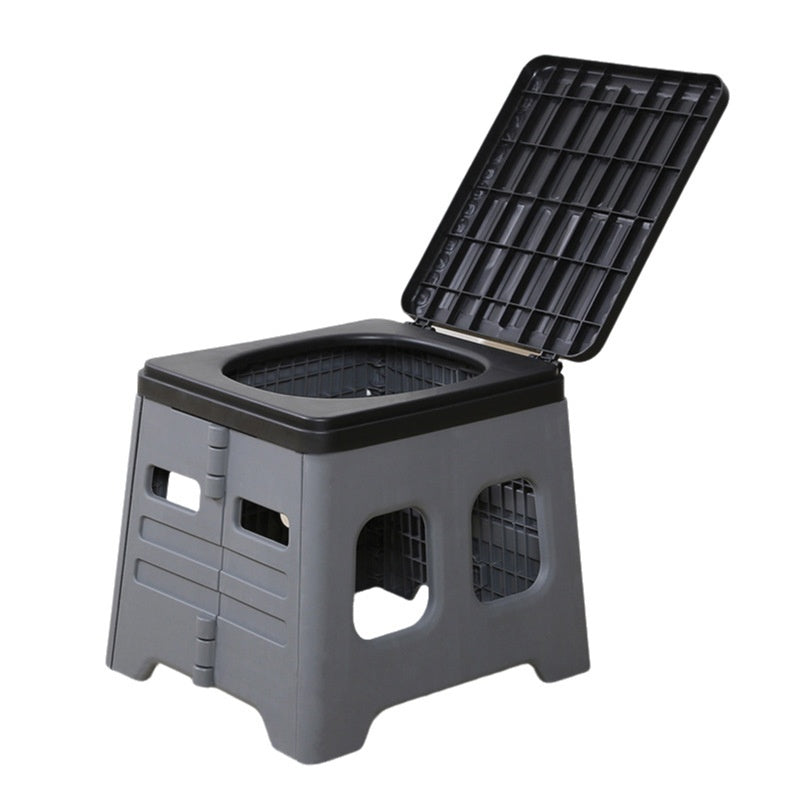 Portable Foldable Toilet With Lid For Odor Removal
