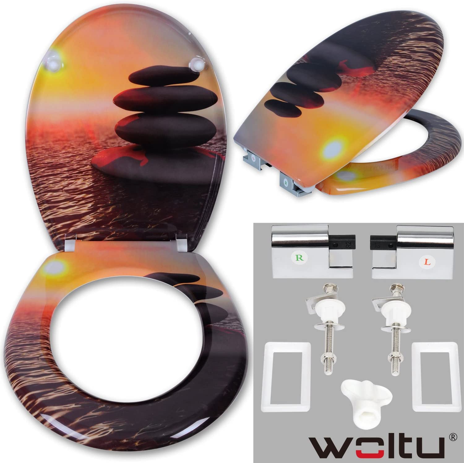 Household Printed Color Thickened Toilet Lid