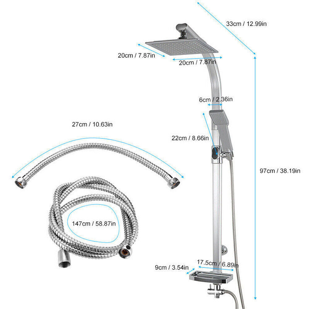 Stainless Steel Shower System Rain Shower Massage Shower Panel Shower Set