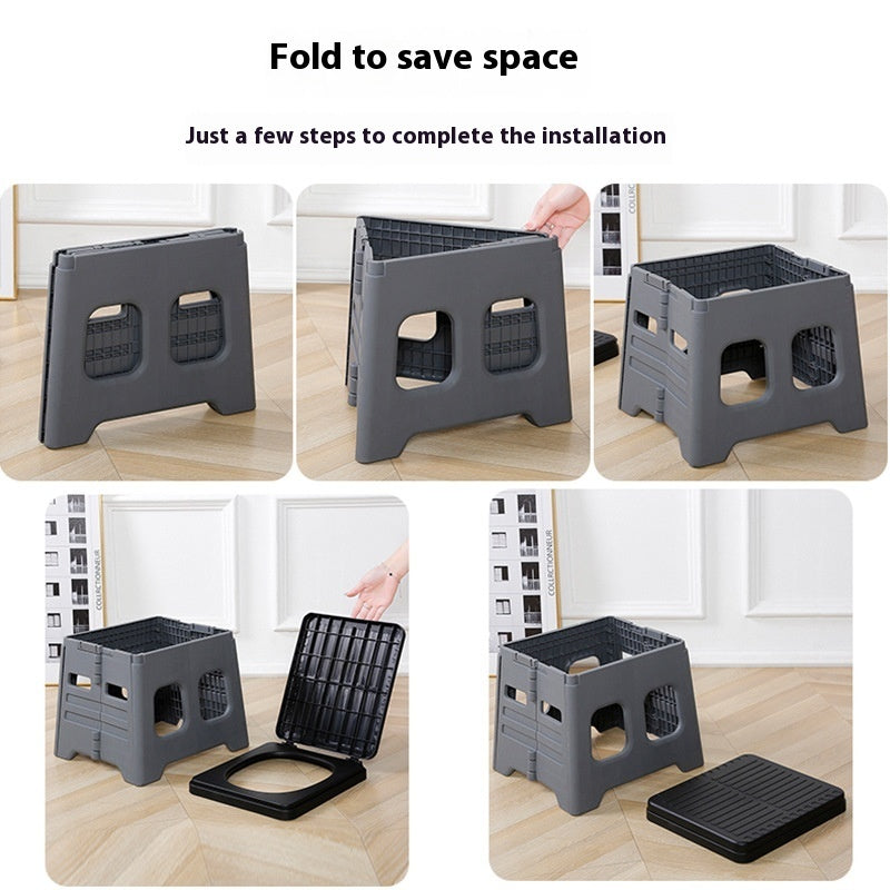 Portable Foldable Toilet With Lid For Odor Removal
