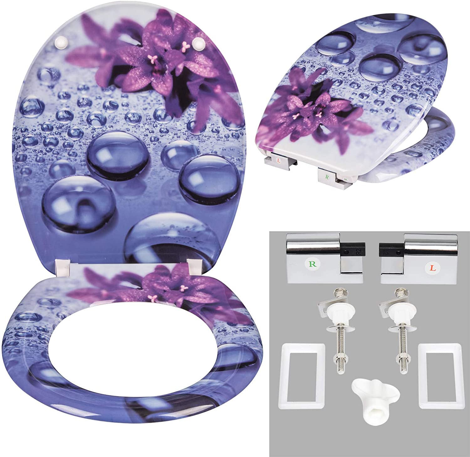 Household Printed Color Thickened Toilet Lid