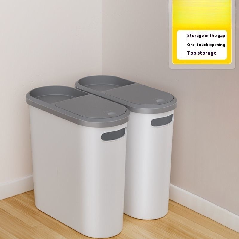 Toilet Gap Pressing Trash Can Household With Lid Toilet Storage Capacity Wastebasket Mo Free Shipping