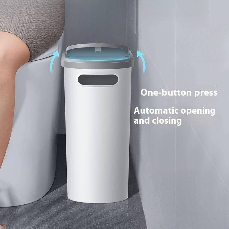 Toilet Gap Pressing Trash Can Household With Lid Toilet Storage Capacity Wastebasket Mo Free Shipping