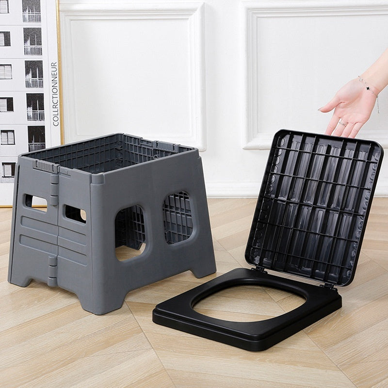 Portable Foldable Toilet With Lid For Odor Removal