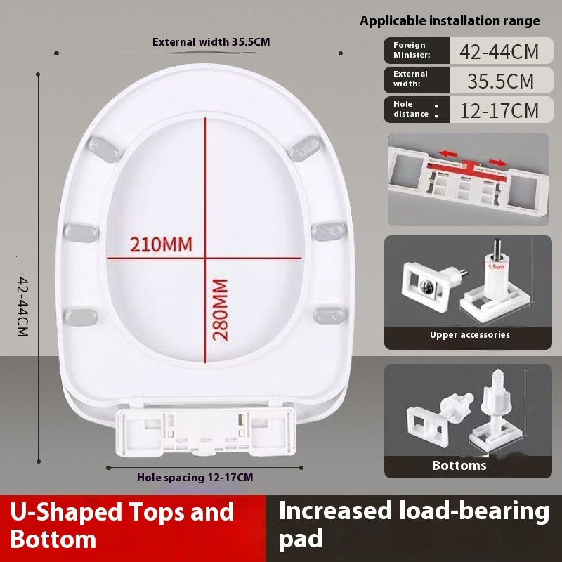 Toilet Lid Home Versatile U-shaped Thickened
